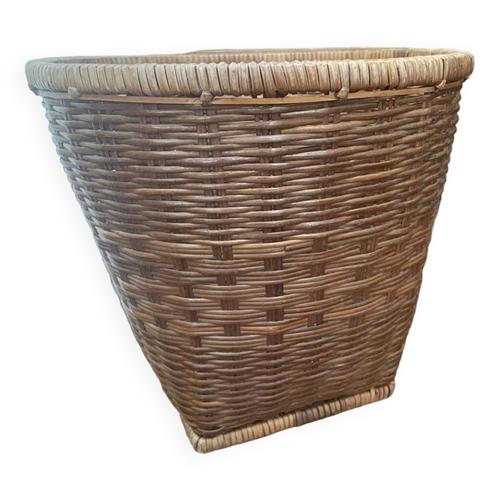 Cache Pot Rotin Vintage Marron