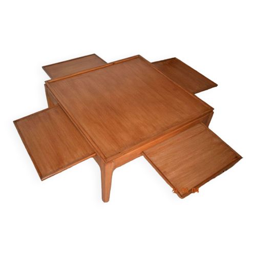 Table Basse Hexa Modulable Design Scandinave Transparent