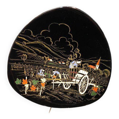 Assiette Longwy Noir