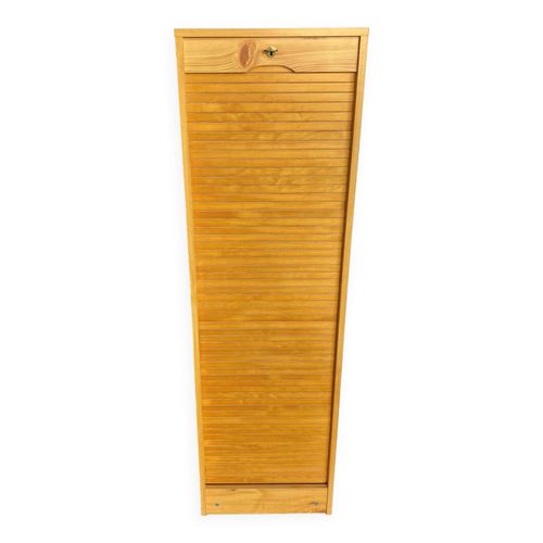 Meuble De Mtier De Rangement Dossiers Suspendus Classeur Rideaux 1980 Bois
