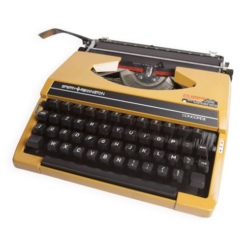 Machine Crire Sperry Remington Concord Ii Rvise Et Ruban Neuf Jaune