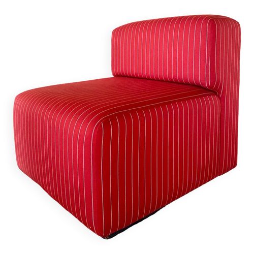 Paire De Chauffeuses Rouges  Rayures 1980aposs Rouge