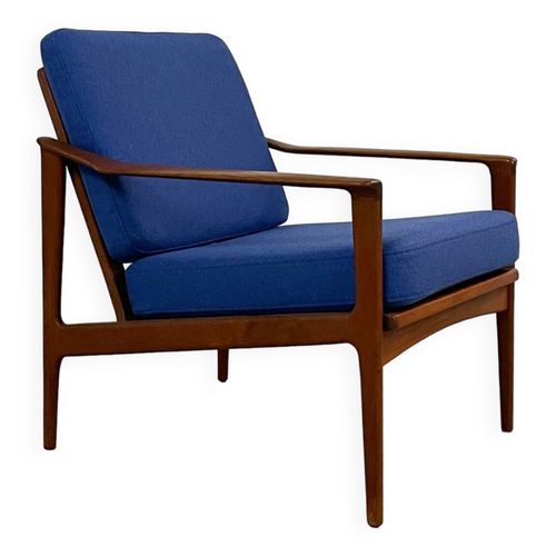 Fauteuil En Teck Par Kofodlarsen Danemark 1960 Bleu