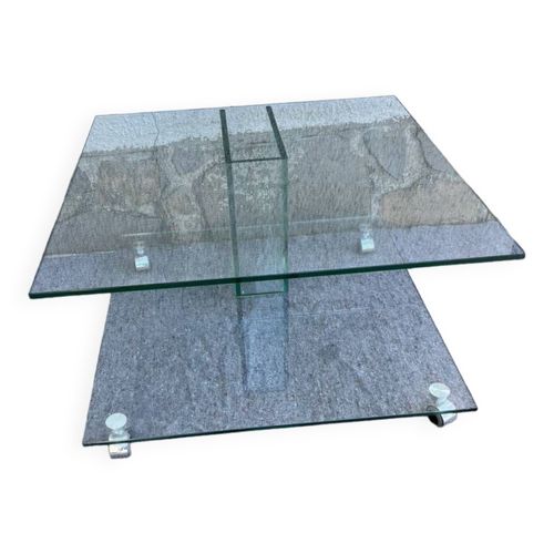 Table Basse Design Annes 90 Transparent
