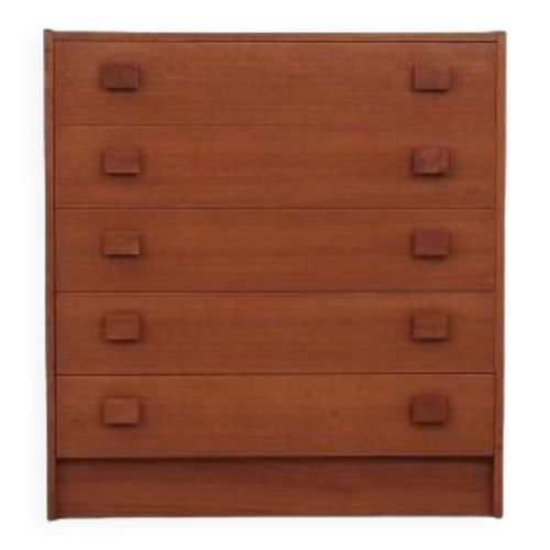 Commode En Teck Design Danois Annes 70 Production  Danemark Orange