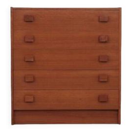 Commode En Teck Design Danois Annes 70 Production  Danemark Orange