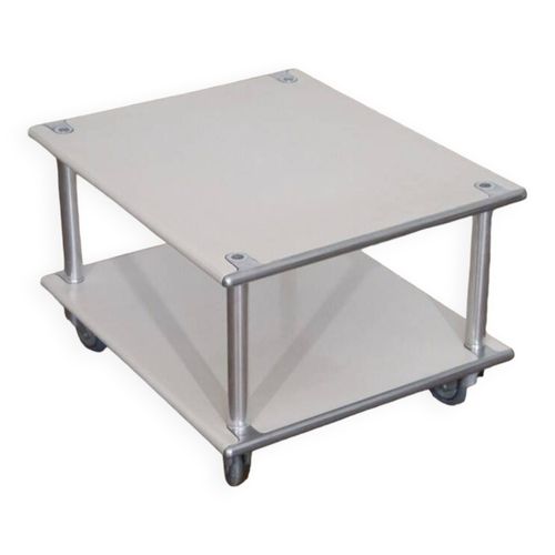 Table Basse Design En Mtal Et Laque 1970 Blanc