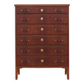 Commode En Teck Design Danois Annes 1970 Fabrique Au Danemark Orange