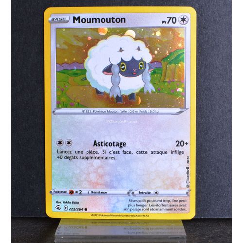 Carte Pokémon 222/264 Moumouton 70 Pv Promo Neuf Fr