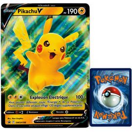 Carte Pokémon Swsh198 Pikachu V Jumbo 190 Pv Promo Neuf Fr
