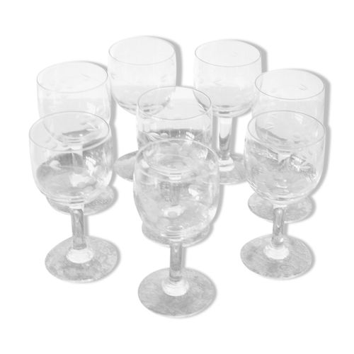 Service De  Verres Anciens Transparent