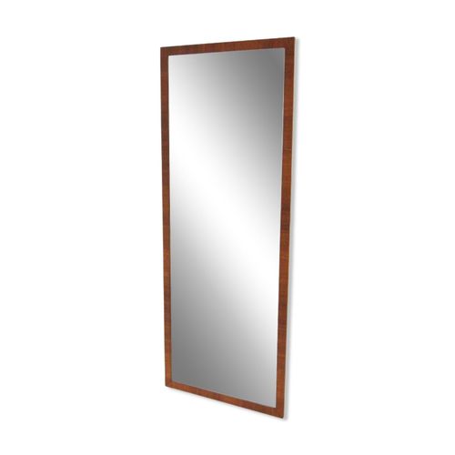 Miroir scandinave en teck Sude 1960 120cm x 47cm bois