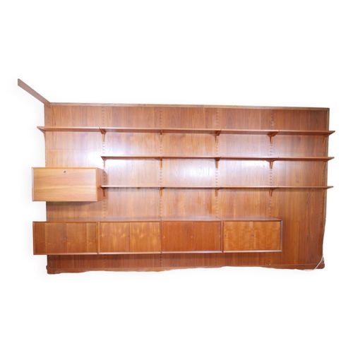 Systme Dapostagres Modulables En Teck Par Poul Cadovius Pour Cado 23 Set 1960s Bois