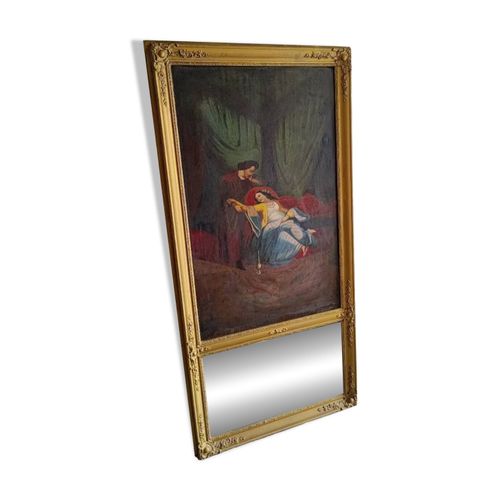 Miroir trumeau orientaliste dore