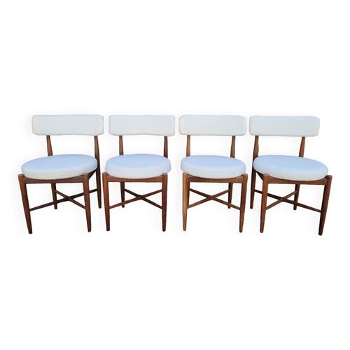 Srie De 4 Chaises Scandinave Design En Teck Bois