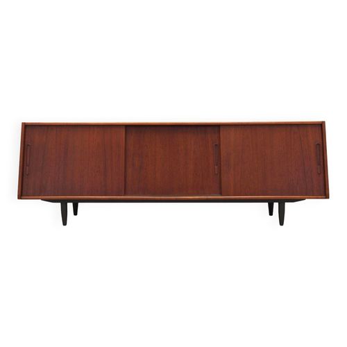 Buffet En Teck Design Danois Annes 1970 Production  Danemark Orange
