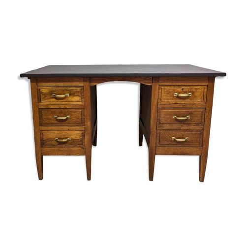 Bureau Ministre Chaise Patine Loft Industriel Xix Me Marron