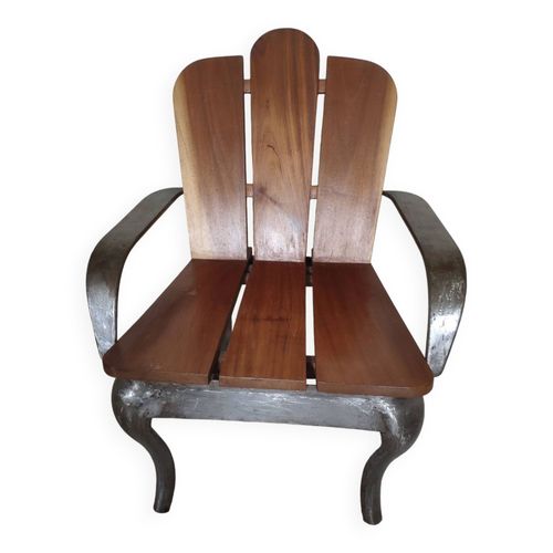 Fauteuil Createur Baroque Metal Amp Bois Marron
