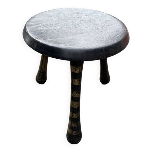 Original Ingvar Kamprad Habitat Tabouret Noir Et Or 2 Pices Noir