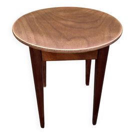 Table Ronde Guridon Bois Vintage Annes 50 Bois