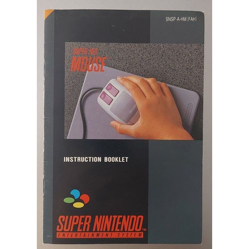 Souris Pour Super Nintendo - Notice Officielle - Mouse Super Nintendo