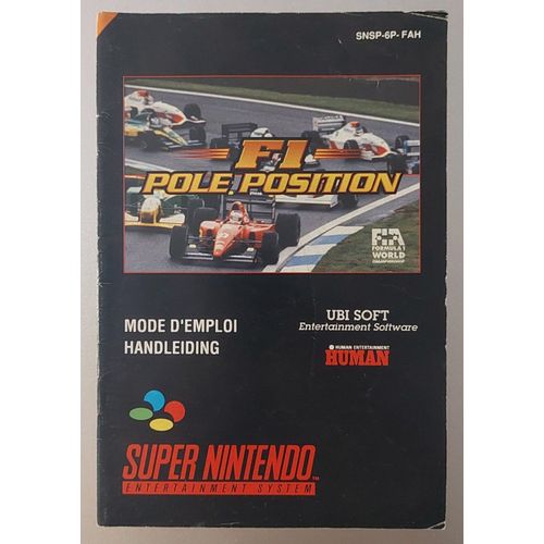 F1 Pole Position - Notice Officielle Super Nintendo - Nintendo