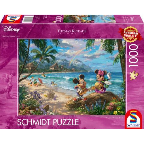 Puzzles Disney, Minnie & Mickey In Hawaii, 1000 Pcs