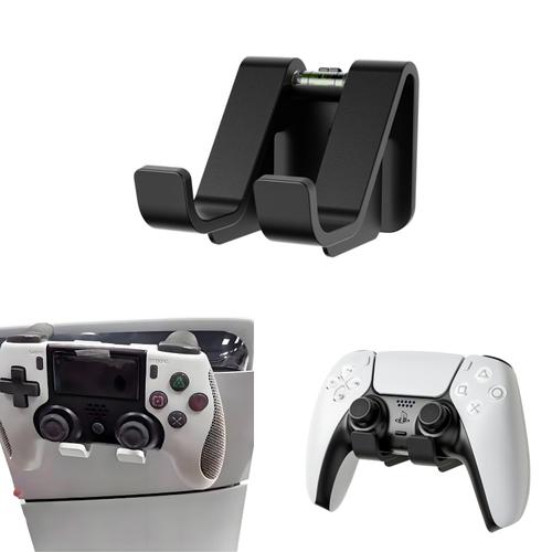 Support Universel Pour Manettes De Console, Fixation Murale Adhésive Avec Niveleur Et Outils Noir