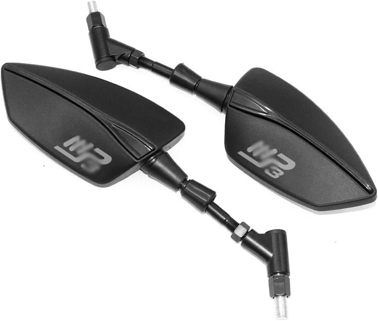One Size - A-Black - Rétroviseur De Moto Pour Piaggio Mp3 250 300 500 Hpe Sport Scoote Rétroviseurs Latéraux De Moto (Color : A-Black)