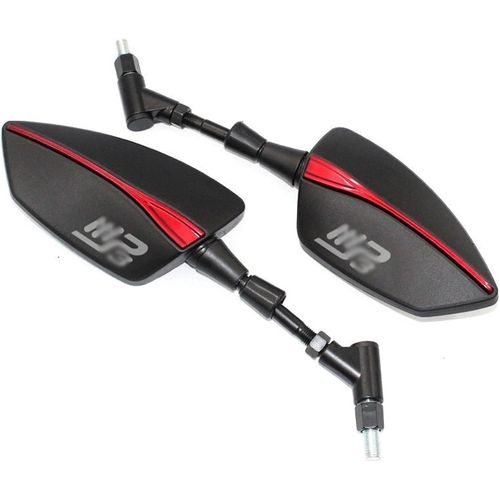 One Size - A-Red - Rétroviseur De Moto Pour Piaggio Mp3 250 300 500 Hpe Sport Scoote Rétroviseurs Latéraux De Moto (Color : A-Red), 02158cf64re