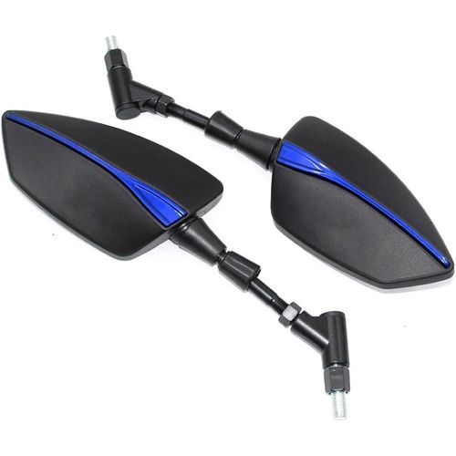 One Size - Blue No Logo - Rétroviseur De Moto Pour Piaggio Mp3 250 300 500 Hpe Sport Scoote Rétroviseurs Latéraux De Moto (Color : Blue No Logo)