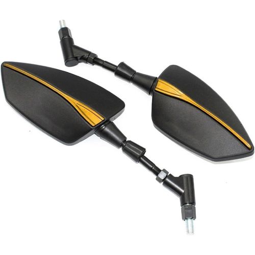 One Size - Gold No Logo - Rétroviseur De Moto Pour Piaggio Mp3 250 300 500 Hpe Sport Scoote Rétroviseurs Latéraux De Moto (Color : Gold No Logo)