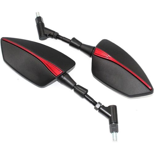 One Size - Red No Logo - Rétroviseur De Moto Pour Piaggio Mp3 250 300 500 Hpe Sport Scoote Rétroviseurs Latéraux De Moto (Color : Red No Logo)