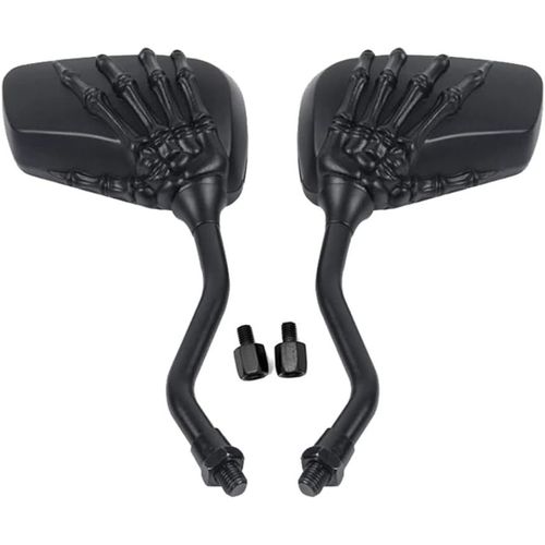 Le Noir - Le Noir - 2 Pièces Rétroviseur Universel De Conversion De Moto, Miroir De Saisie De Fantôme De Main De Squelette, Rétroviseur De Recul De Scooter De Moto De Voiture Électrique