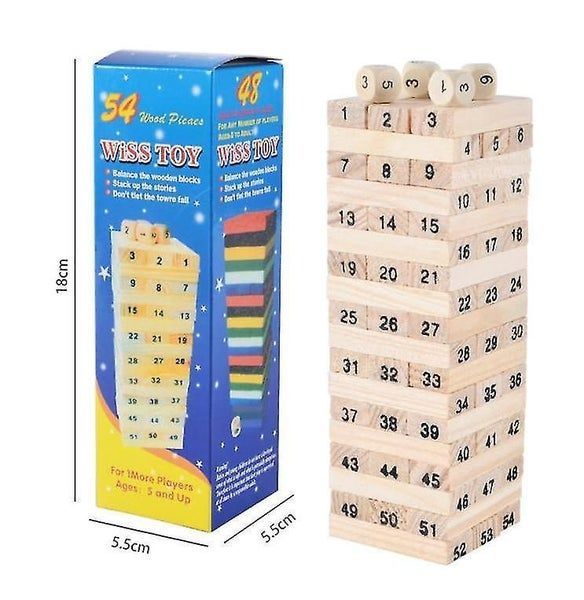 Jenga  Jeu De Blocs En Bois Empilables, Tour De Culbutage, ... - 4