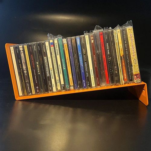 Support en vinyle pour livre de mode,support de stockage en fer LP pour livre de mode Magzine,Collection de disques,étagère de rangement,décor pour la maison et le bureau - Type Orange
