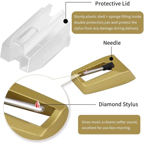 Tourne-disque illac,cartouche de tourne-disque améliorée avec stylet diamant de remplacement pour Crosley,Victrola,ION,LP #B