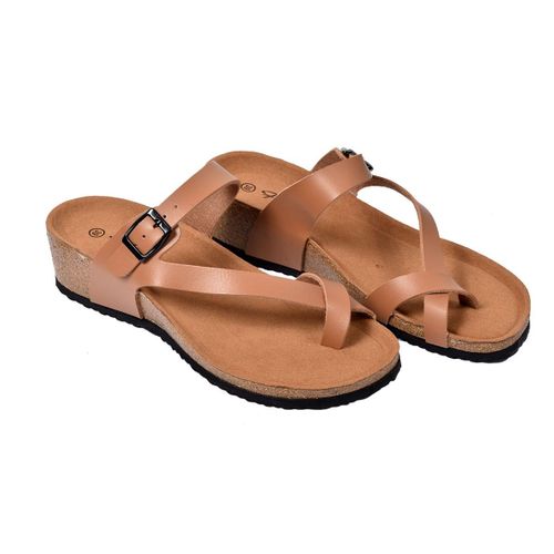 Sandale Premium Chaussure D'été Qualité Et Confort M28 Compense Taupe