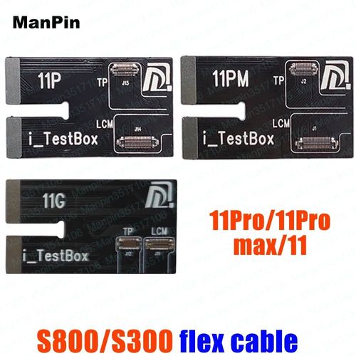 Testeur D'écran Tactile S800 S300,Câble Flexible,Pour Iphone 14 13 12 Pro Max Mini 11 Xs 8 7 6s,Réparation De Batterie - Type 11 Set