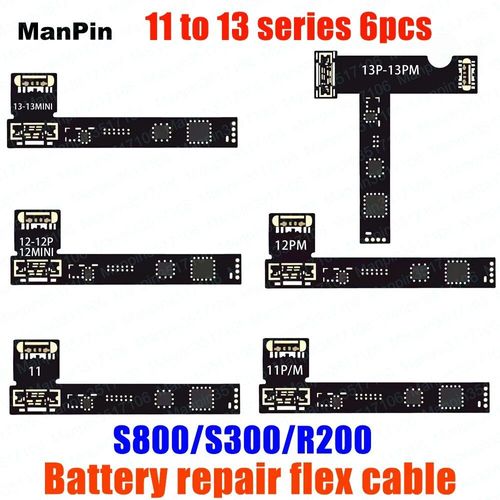 Testeur D'écran Tactile S800 S300,Câble Flexible,Pour Iphone 14 13 12 Pro Max Mini 11 Xs 8 7 6s,Réparation De Batterie - Type Battery Cable 6pcs