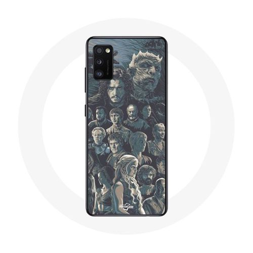 Coque Pour Samsung Galaxy A41 Game Of Thrones Saison 8 Le Trône De Fer Affiche Personnages Fond Gris