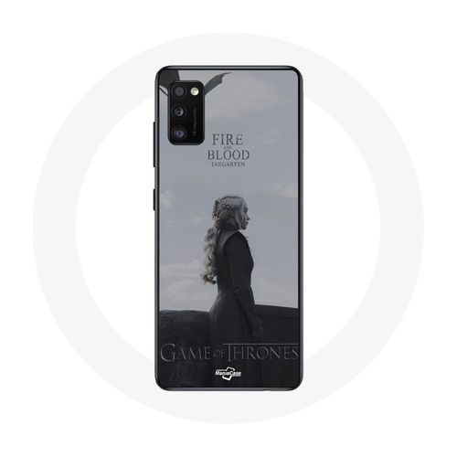 Coque Pour Samsung Galaxy A41 Game Of Thrones Saison 8 Daenerys Targaryen Feu Et Sang Le Trône De Fer Logo Gris