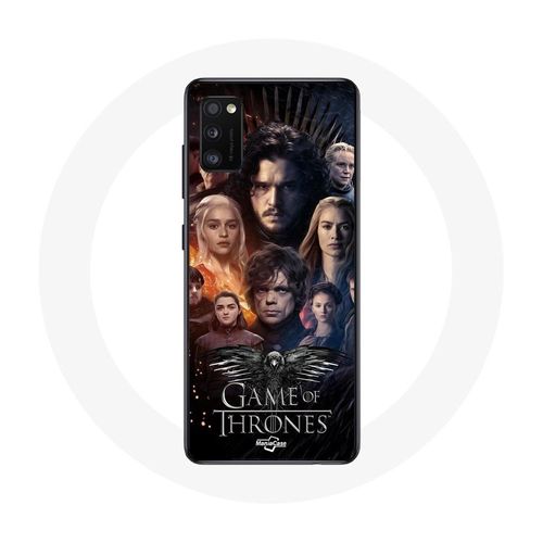 Coque Pour Samsung Galaxy A41 Game Of Thrones Saison 8 Le Trône De Fer L'affiche De L'équipage Logo Aigle Gris