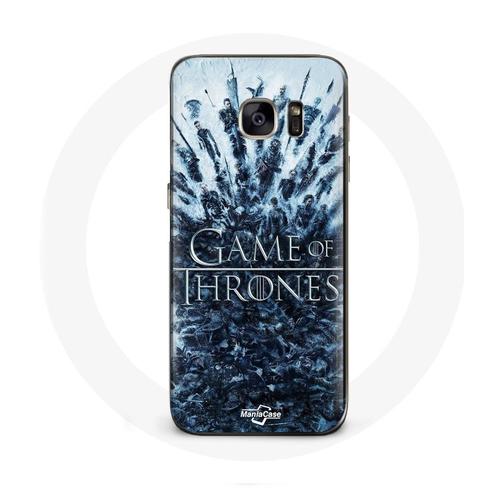 Coque Pour Samsung Galaxy S6 Edge Game Of Thrones Saison 8 Episode 1 Le Trône De Fer Personnages Logo Gris