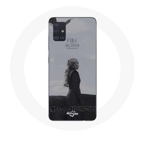 Coque Pour Samsung Galaxy A71 Game Of Thrones Saison 8 Daenerys Targaryen Feu Et Sang Le Trône De Fer Logo Gris