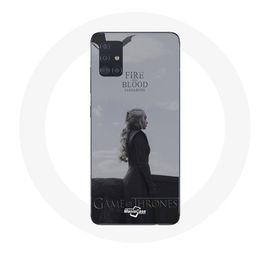 Coque Pour Samsung Galaxy A71 Game Of Thrones Saison 8 Daenerys Targaryen Feu Et Sang Le Trône De Fer Logo Gris