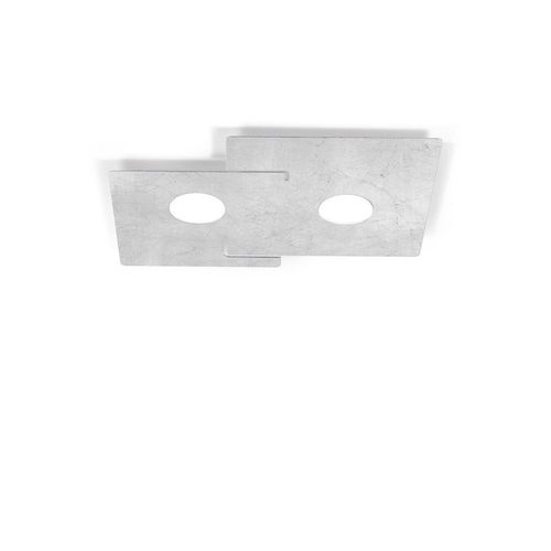 Kolarz Square - Plafonnier En Métal Lifestyle - Finition Argenté Feuille, 2x Gx53