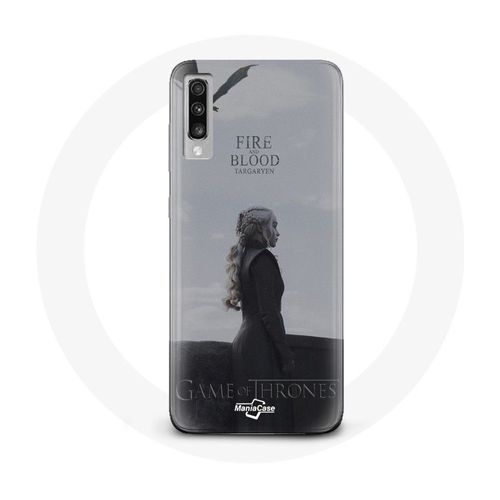 Coque Pour Samsung Galaxy A50 Game Of Thrones Saison 8 Daenerys Targaryen Feu Et Sang Le Trône De Fer Logo Gris