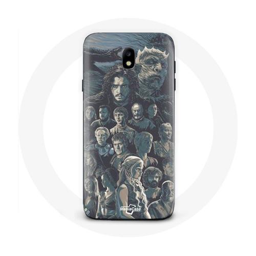 Coque Pour Samsung Galaxy S4 Game Of Thrones Saison 8 Le Trône De Fer Affiche Personnages Fond Gris