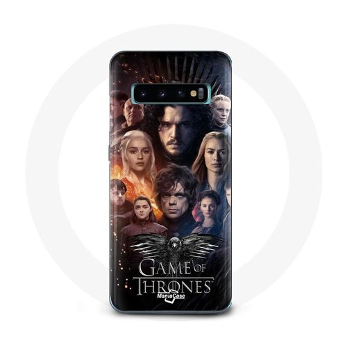 Coque Pour Samsung Galaxy S10 Edge Game Of Thrones Saison 8 Le Trône De Fer L'affiche De L'équipage Logo Aigle Gris